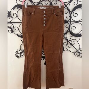 Treasury ButtonFly Brown Flare Pants